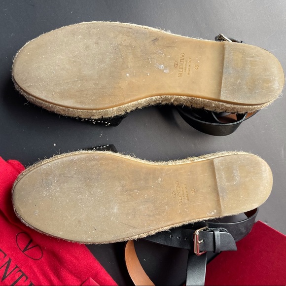 Inbox! Authentic VALENTINO GARAVANI studded butterfly suede espadrilles 9 - Picture 16 of 17